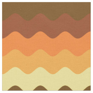 Tissu les années 70 vintage brun jaune orangé rayures 