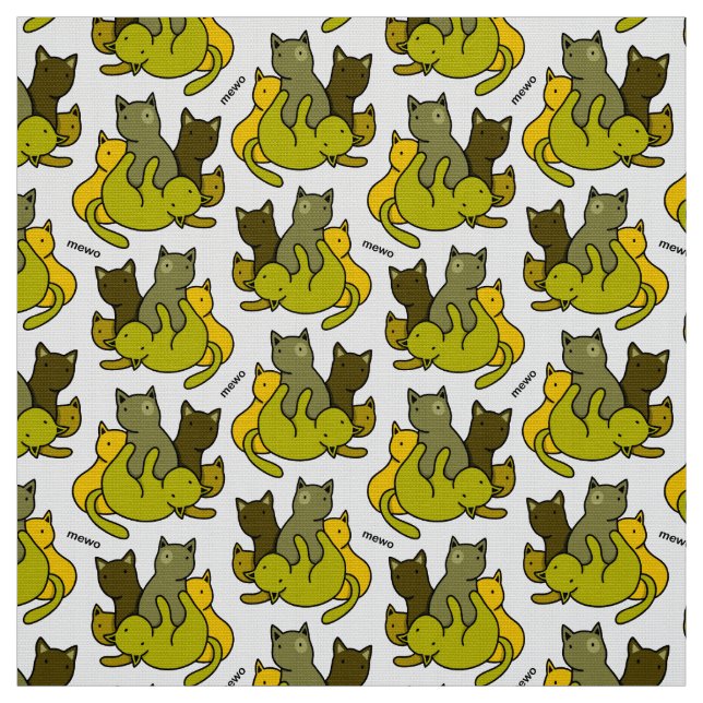 Tissu Les chatons d'olive (Échantillon)