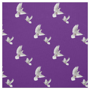 Tissu Les colombes blanches
