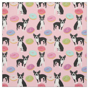 Tissu Les Donuts de Boston Terriers