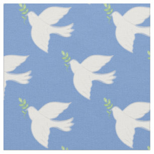 Tissu Les Doses de la Paix Bleu chrétien religieux