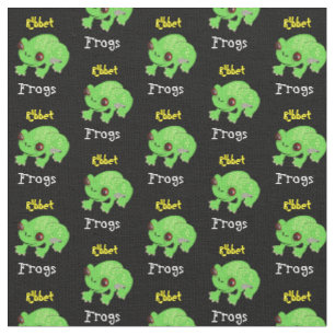 Tissu Les enfants amusent Big Eyed Frogs Whimsy Fabric P