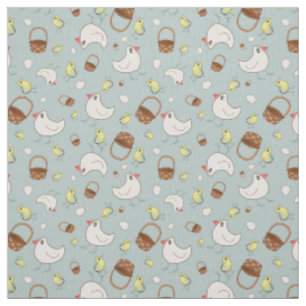 Tissu Les enfants Farmhouse Chicken and Egg Cotton Fabri