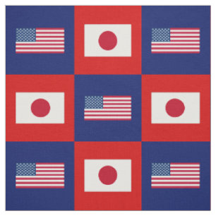 Tissu Les Etats-Unis diminuent, drapeau du Japon sur