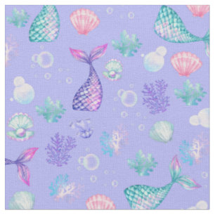 Tissu Les sirènes rêvent sur le violet clair