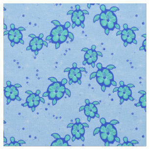 Tissu Les tortues de mer Hawaiian Honu Hibiscus