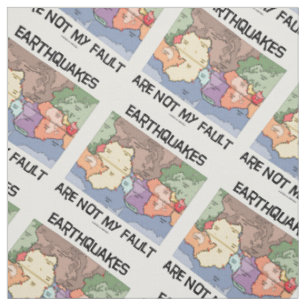 Tissu Les tremblements de terre ne sont pas ma carte des