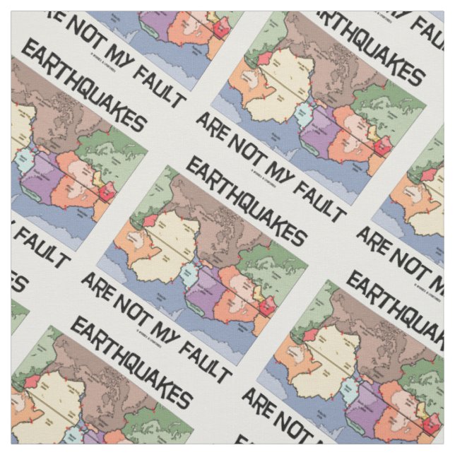 Tissu Les tremblements de terre ne sont pas ma carte tec (Échantillon)