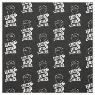 Tissu les vies noires comptent blm ribbon fist protestat
