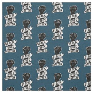 Tissu les vies noires ont un fist bm bleu motif