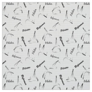 Tissu Lettrage de Pilates, de réformateur et poses de