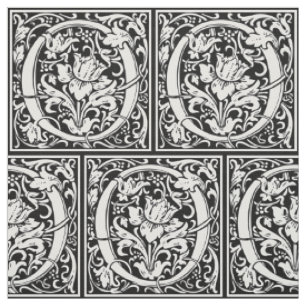 Tissu Lettre O Monogramme Médiéval Art Nouveau
