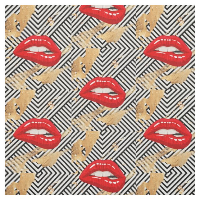 TISSU LÈVES ROUGES (Échantillon)