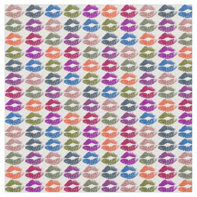 Tissu Lèvres colorées rétro #13 (Fermer)