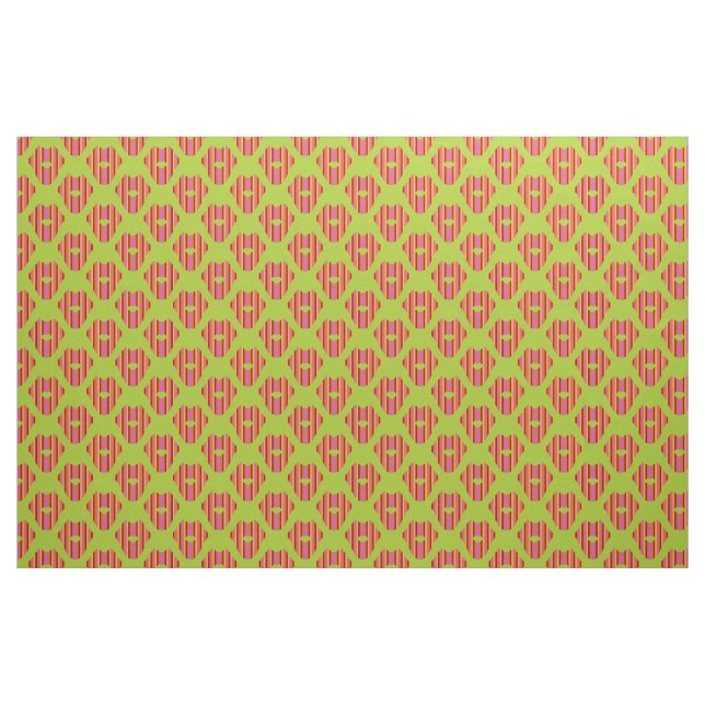 Tissu Lèvres en bohème sur vert (Fat Quarter)