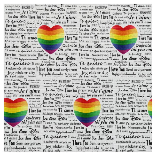 Tissu LGBT je t'aime (Échantillon)