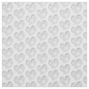Tissu l'hiver dans le coeur amour-argent