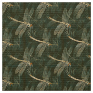 Tissu libellule artistique