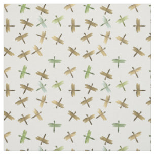 Tissu Libellules d'aquarelle d'or