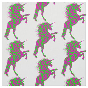 Tissu Licorne colorée d'empreinte de léopard