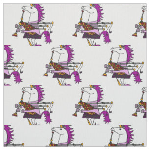 Tissu Licorne jouant des cornemuses
