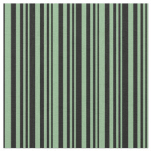 Tissu Ligne verte et noire de la mer foncée