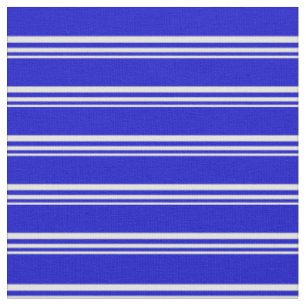Tissu Lignes beiges et bleues/Grandes Motif