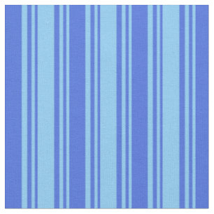 Tissu Lignes bleu ciel clair et bleu royal