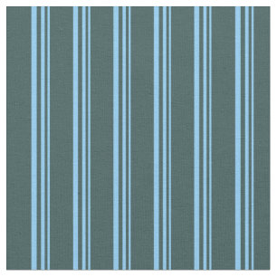Tissu Lignes bleu ciel clair et gris ardoise foncé