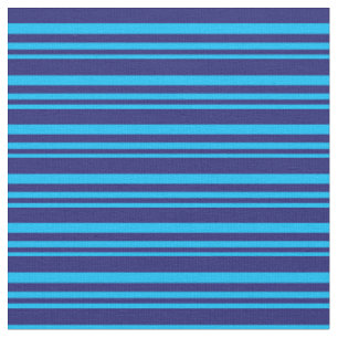 Tissu Lignes bleu ciel profond et bleu nuit