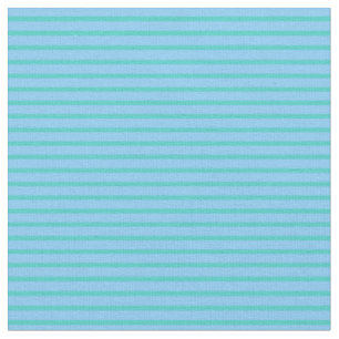 Tissu Lignes bleu turquoise et ciel clair