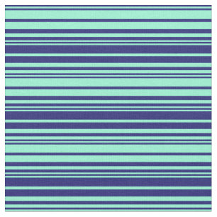 Tissu Lignes bleues et aquamarines de minuit