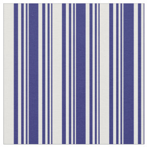 Tissu Lignes bleues et blanches de minuit