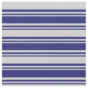 Tissu Lignes bleues et gris clair de minuit