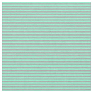 Tissu Lignes couleur Aquamarine et gris foncé