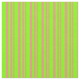 Tissu Lignes couleur Saumon foncé & Chartreuse
