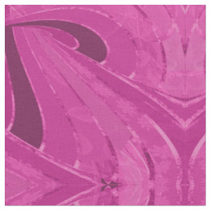 Tissu Lignes courbes soyeuses abstraites en rose