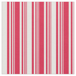 Tissu Lignes Crimson et Crème de menthe