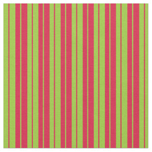 Tissu Lignes Crimson et vert