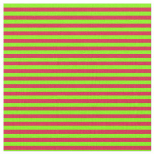 Tissu Lignes de couleur Chartreuse et Crimson