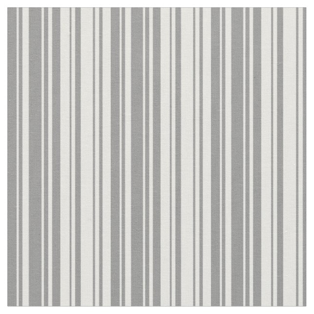 Tissu Lignes de couleur gris et blanc (Fermer)