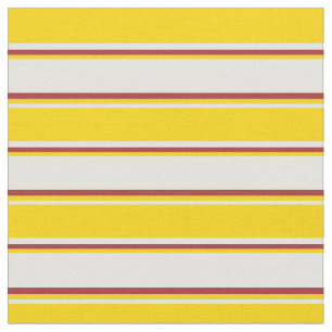 Tissu Lignes de couleur jaune clair, jaune et Brown