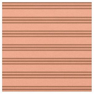 Tissu Lignes de couleur Saumon clair et Sienna