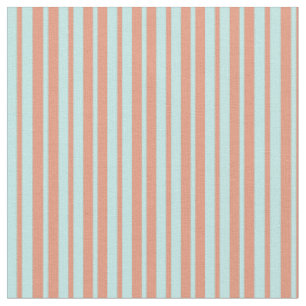 Tissu Lignes de couleur Saumon turquoise et foncée