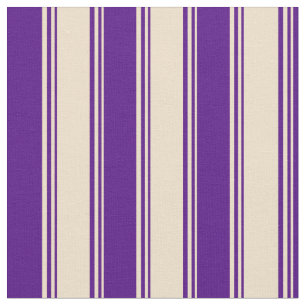 Tissu Lignes de couleur Tan et Indigo