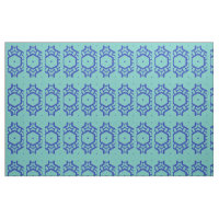 Tissu - Lignes d'hexagones en bleu
