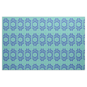 Tissu - Lignes d'hexagones en bleu