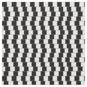 Tissu Lignes d'illusion optique en noir Carré
