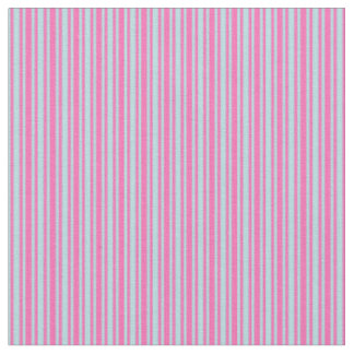 Tissu Lignes en poudre bleu et rose chaud