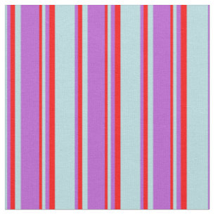 Tissu Lignes en poudre bleu, orchidée et rouge